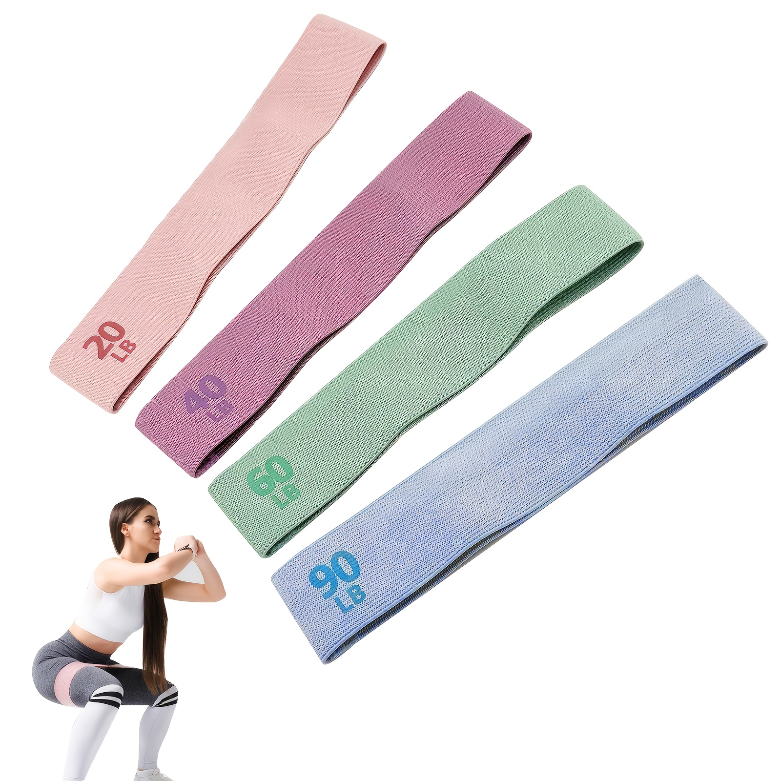 Yoga Fitness Room - 1Pc/4Pcs Fitness Resistance Bands with Weights,