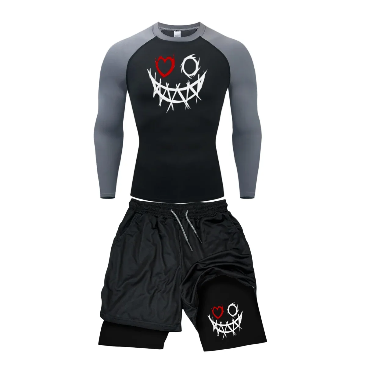 Yoga Fitness Pants - 2pcs Men's Compression Sportswear Suit GYM