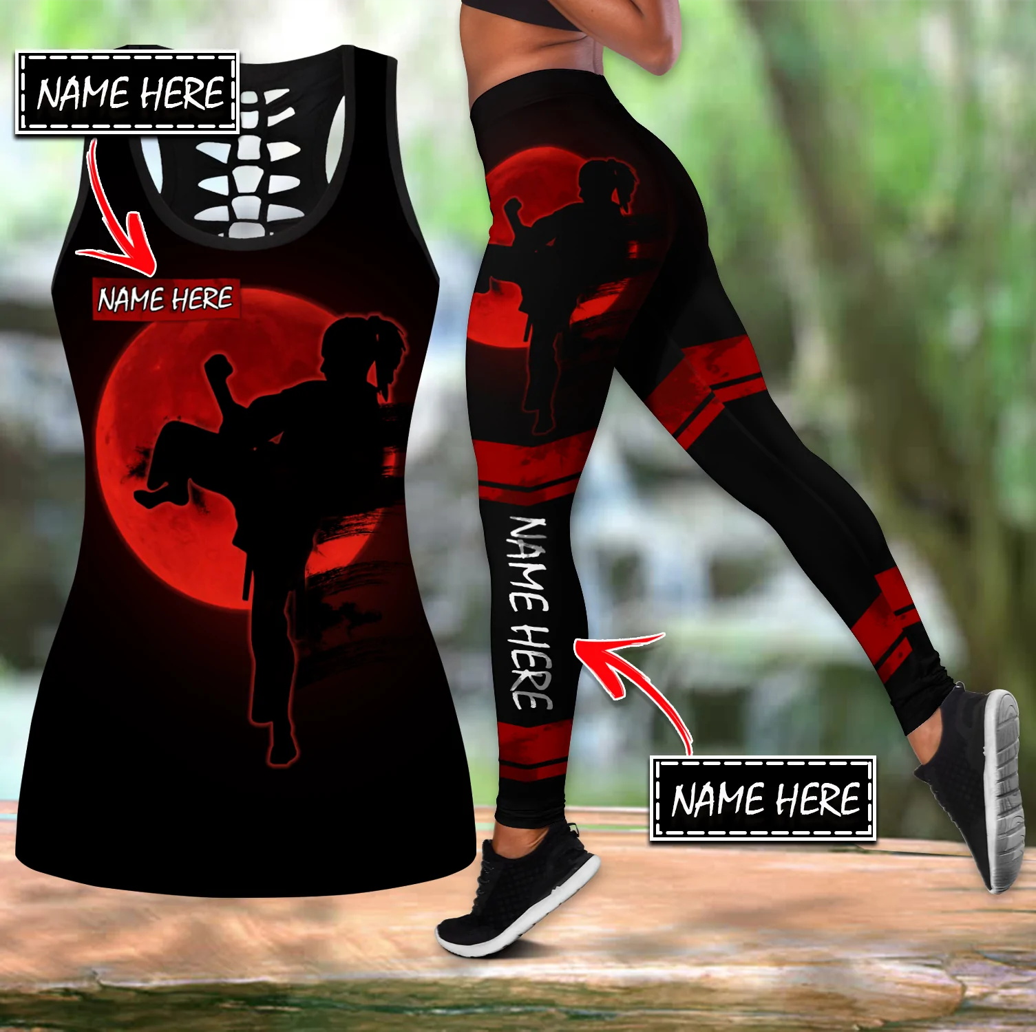 Yoga Fitness Name - Customize Name Karate 3D Printed Hollow