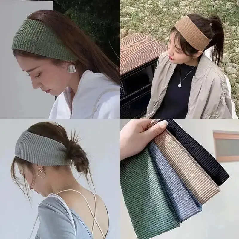 Stretch Strap Yoga - Elastic Solid Color Hair Bands for