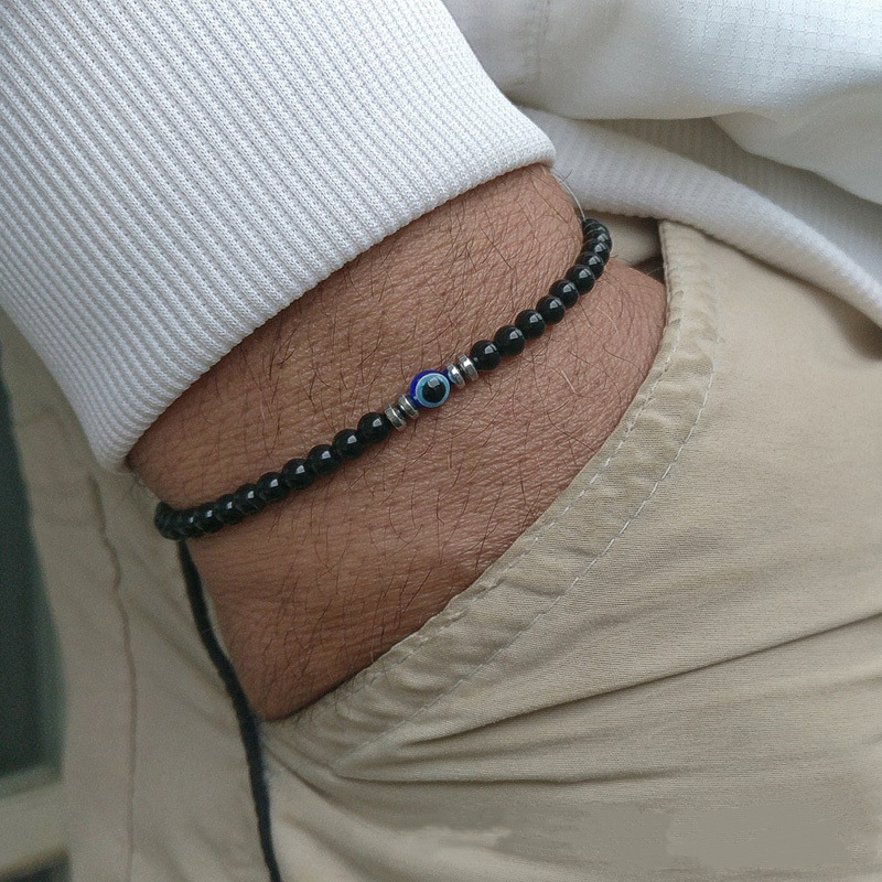 Yoga Health & Fitness Center - Trendy 4mm Obsidian Hematite Natural Tiger