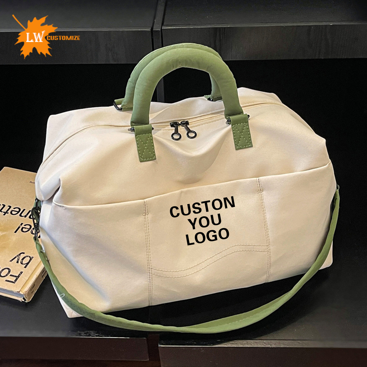 Yoga Fitness Name - Canvas fitness bag with custom logo