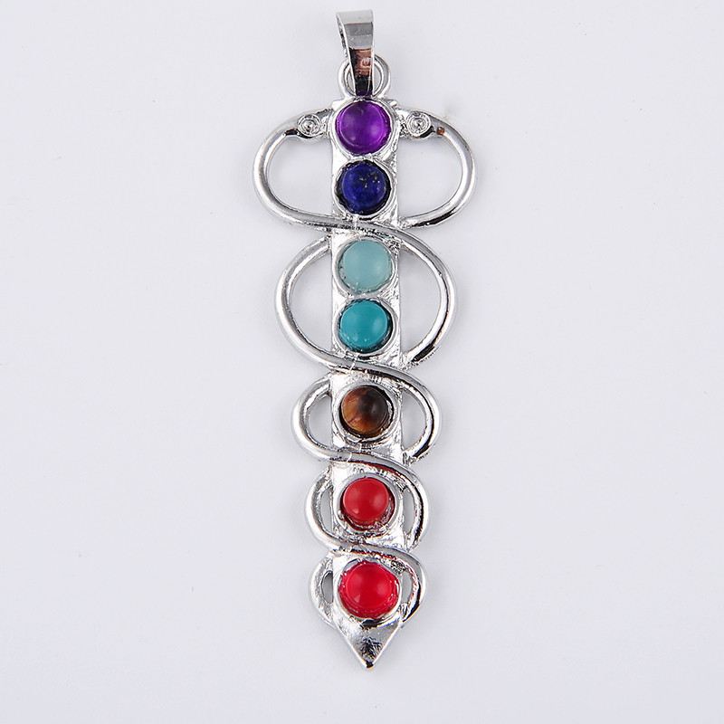7 Chakra Stone Necklace Pendan - Yoga Health & Fitness Center recensie en prijs