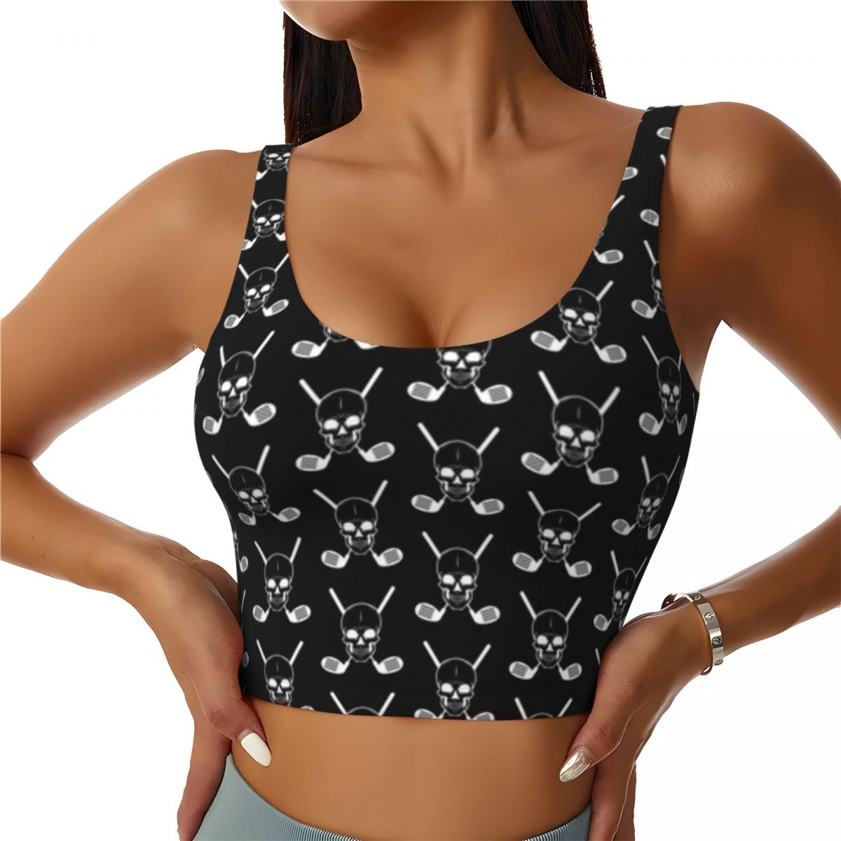 Padded Yoga Top Golf Clubs Wit - Yoga Fitness Club recensie en prijs