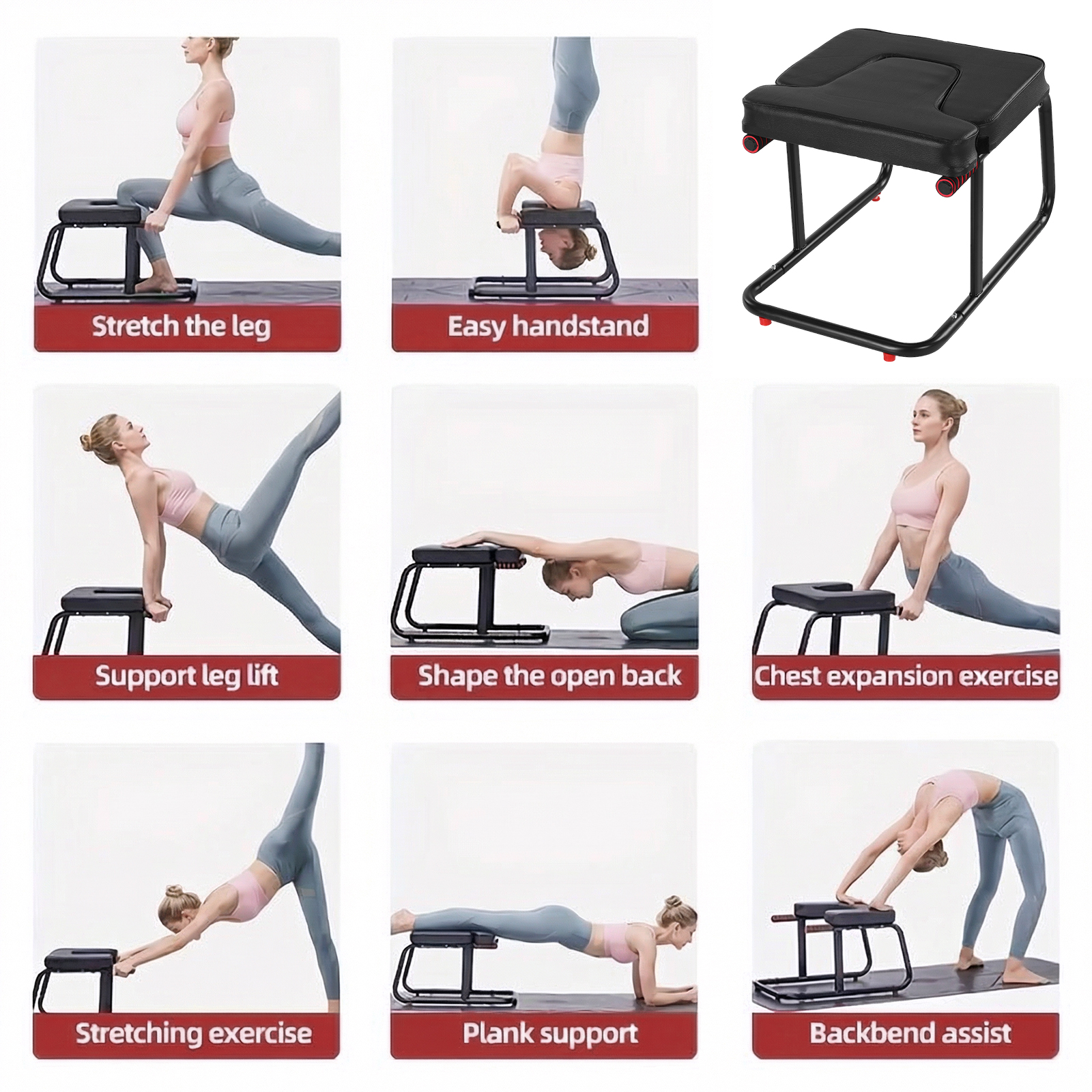 Yoga Headstand Stool Loading 5 - Yoga Fitness Mat recensie en prijs