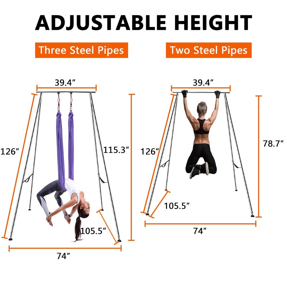 9.6 FT 115.3 Inch Adjustable H - Yoga Swing Aerial recensie en prijs