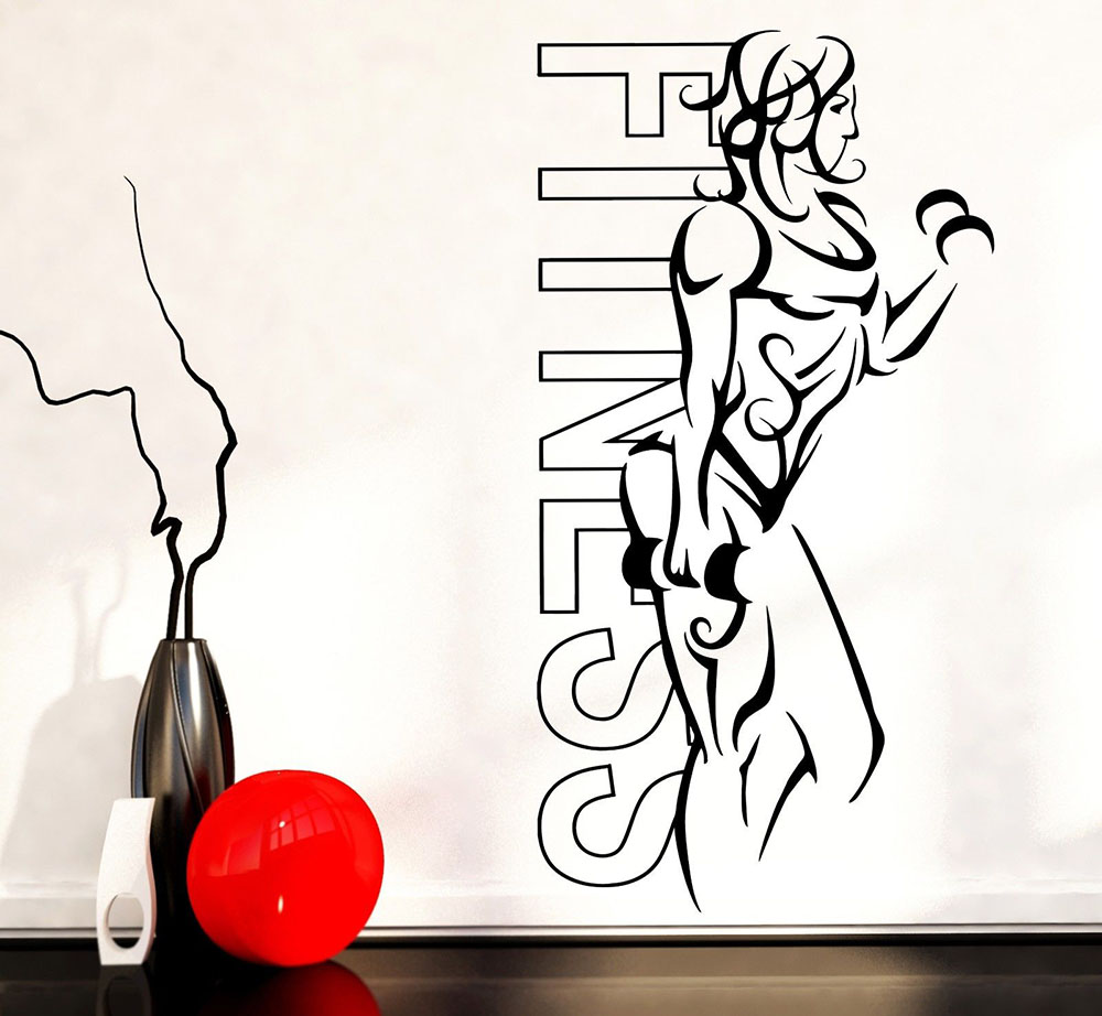 Wall Stickers Vinyl Fitness Gi - Yoga Health & Fitness Center recensie en prijs