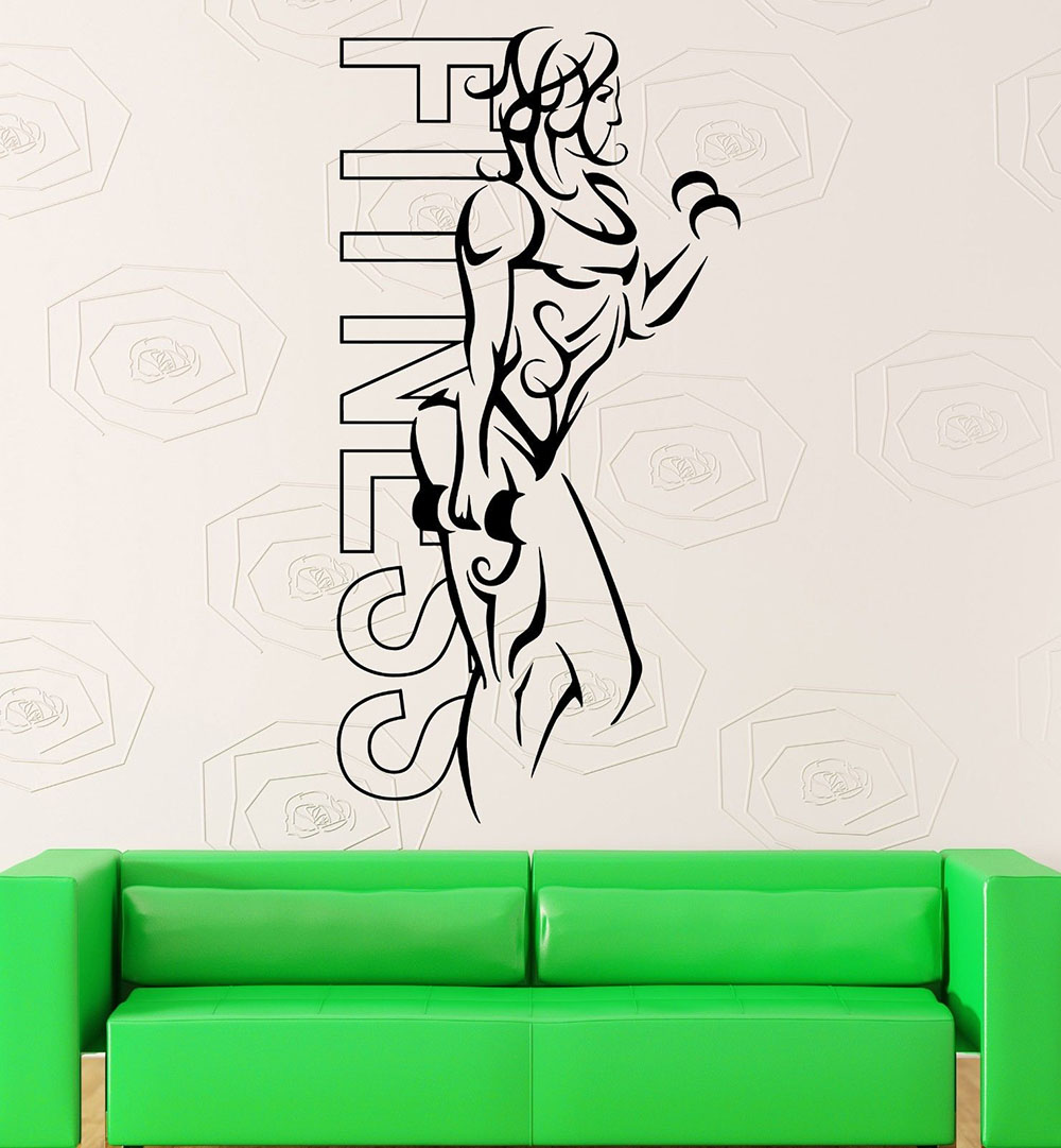 Wall Stickers Vinyl Fitness Gi - Yoga Health & Fitness Center recensie en prijs