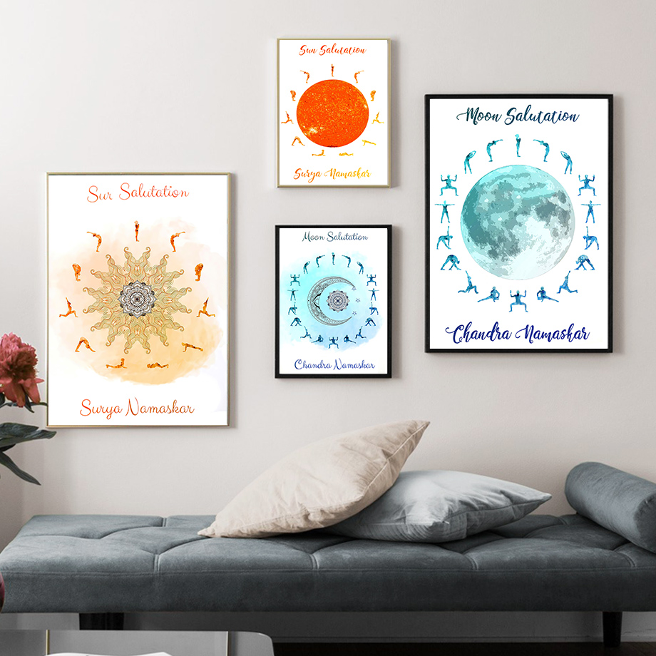 Yoga Pose Sun Moon Salutation  - Yoga Fitness Room recensie en prijs