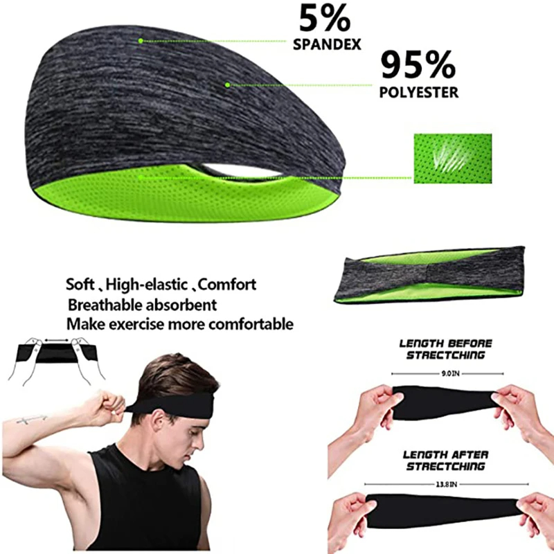 3PCS Sweatband for Men Women E - Stretch Strap Yoga recensie en prijs