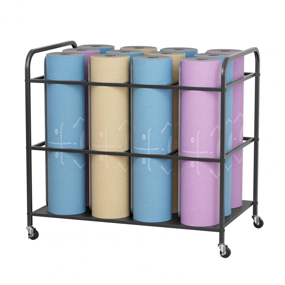 Yoga Mat Storage Rack with Whe - Yoga Fitness Room recensie en prijs