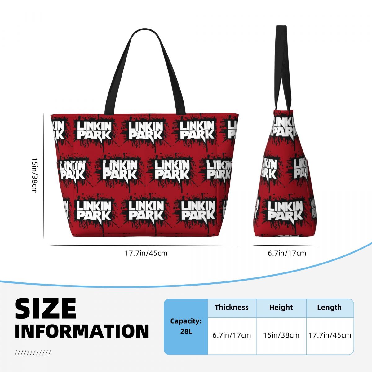Linkin Park Band Beach Tote Ba - Yoga Fitness Park recensie en prijs