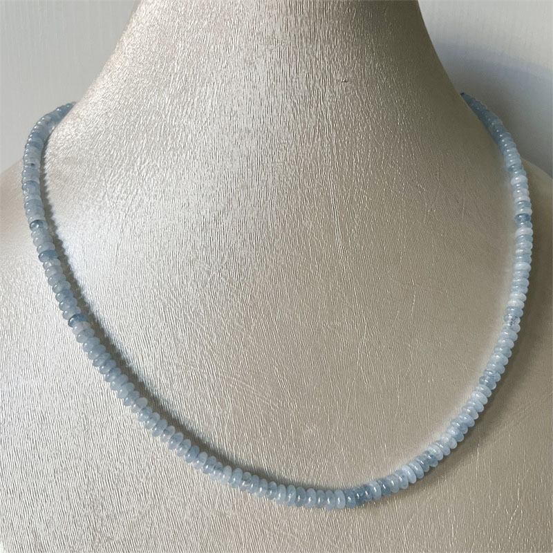 2*4MM Aquamrine Necklace Natur - Yoga Health & Fitness Center recensie en prijs