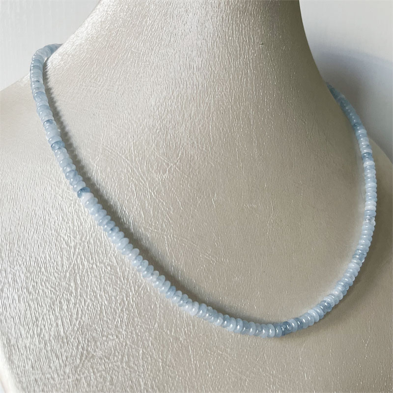 2*4MM Aquamrine Necklace Natur - Yoga Health & Fitness Center recensie en prijs