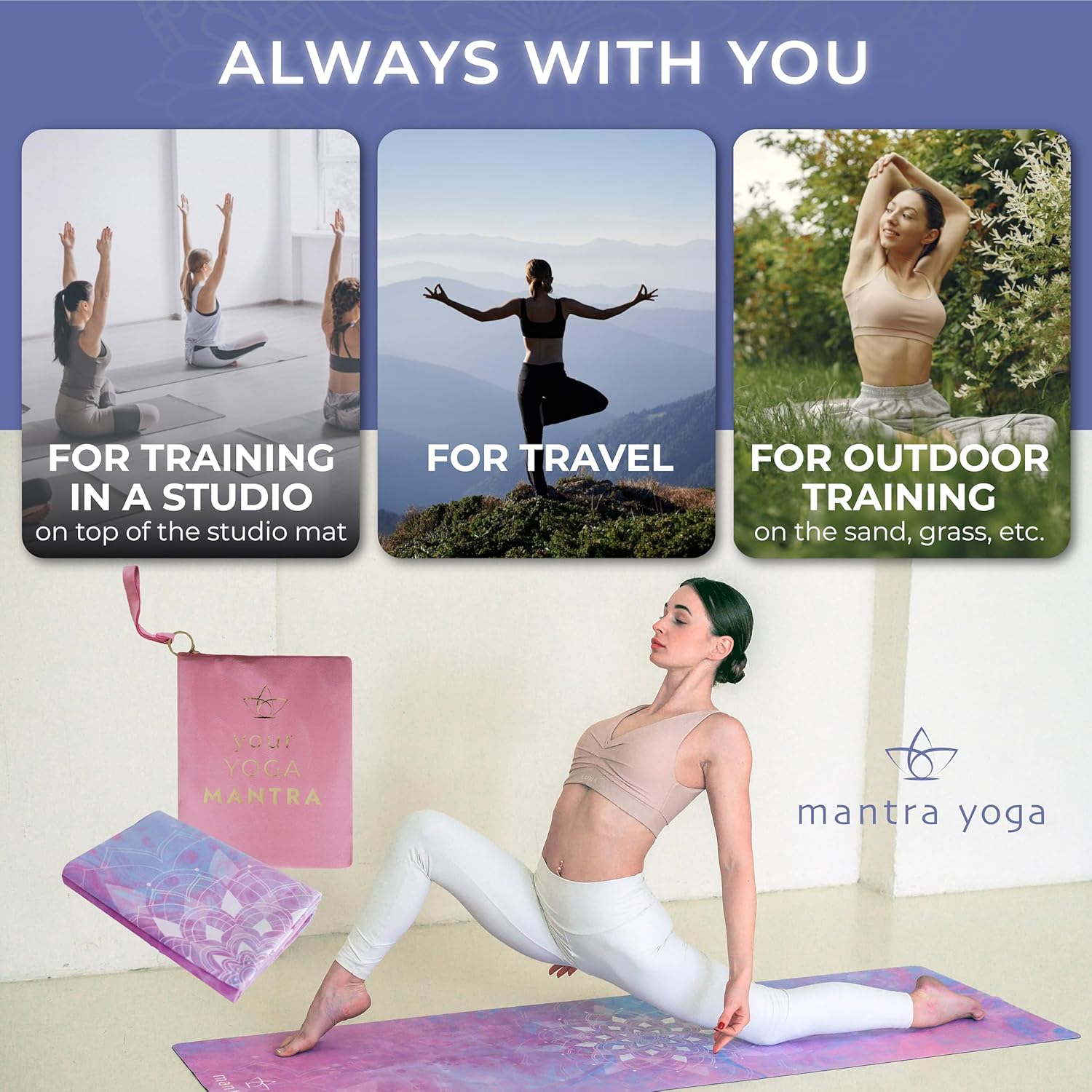 Foldable Travel Yoga Mat with  - Thick Yoga Mat recensie en prijs