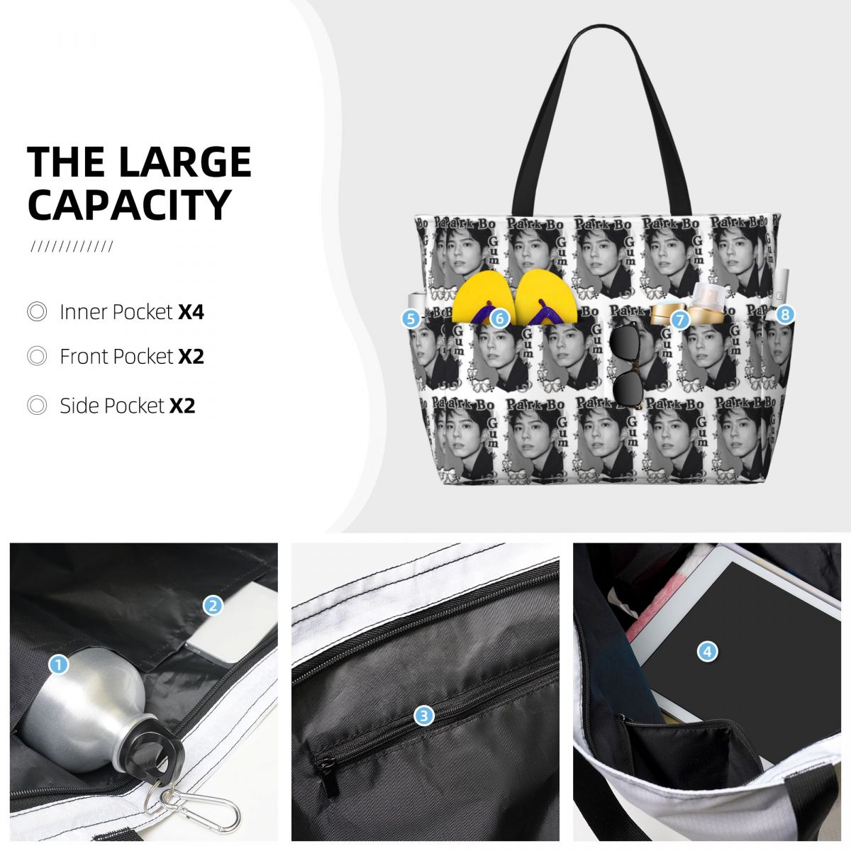 Park Bo Gum Kpop Beach Tote Ba - Yoga Fitness Park recensie en prijs