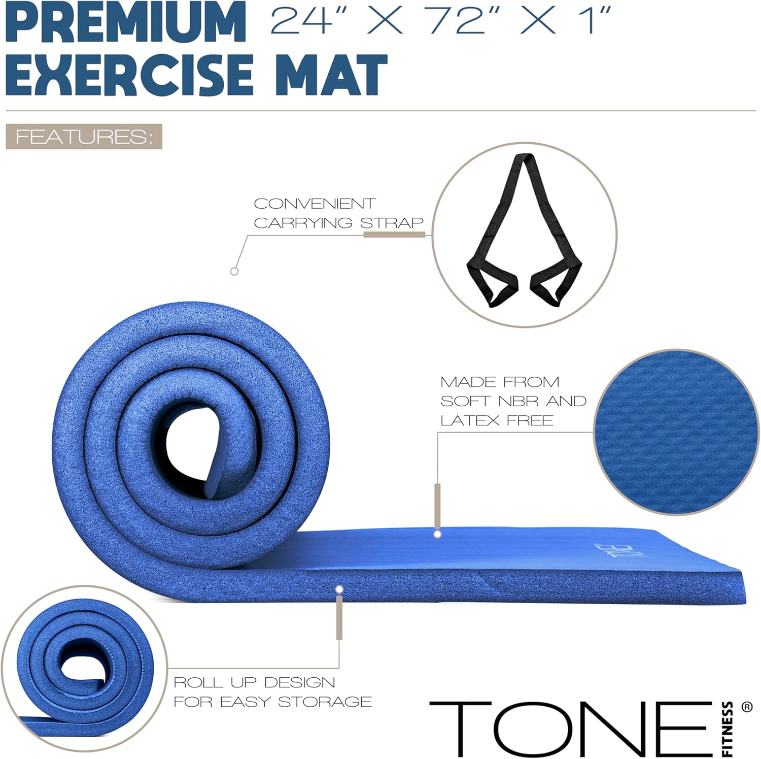 1-Inch Thick Yoga Mat, High-De - Thick Yoga Mat recensie en prijs